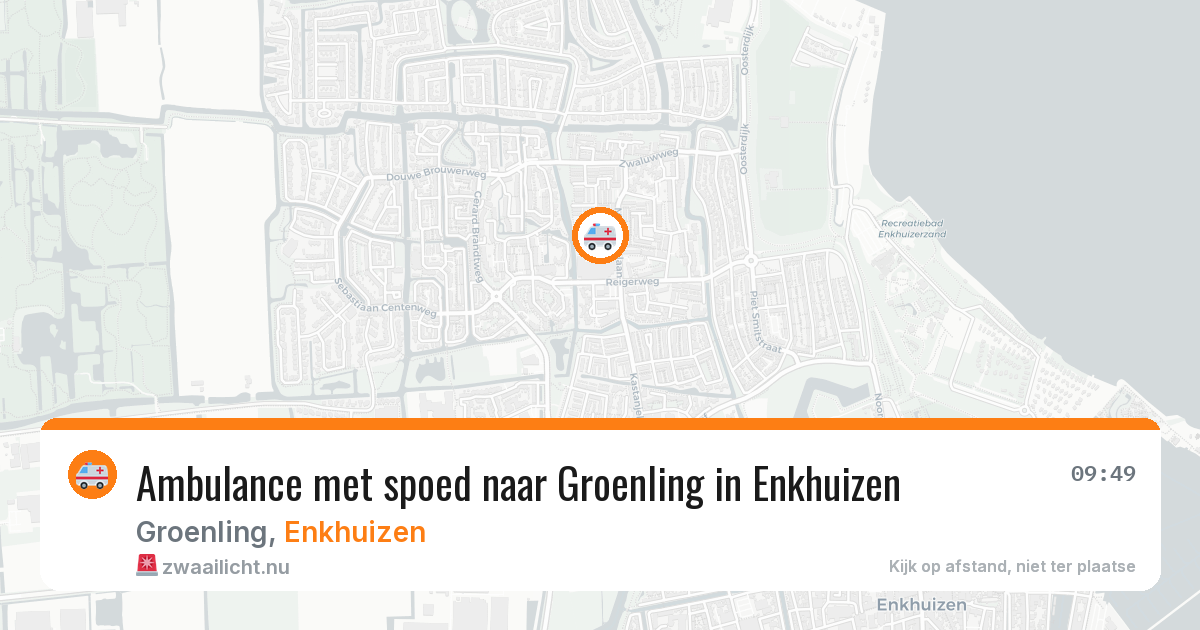 Ambulance met spoed naar Groenling in Enkhuizen — 13 jul 2026