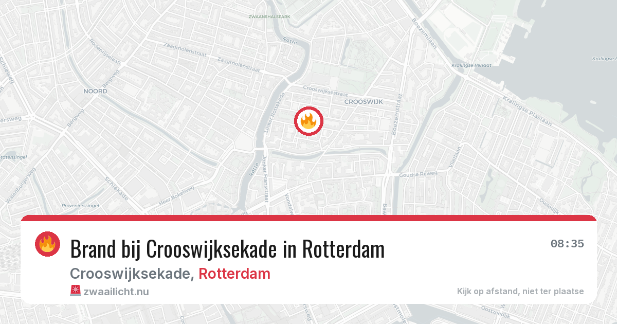 Brand bij Crooswijksekade in Rotterdam — 26 mei 2026