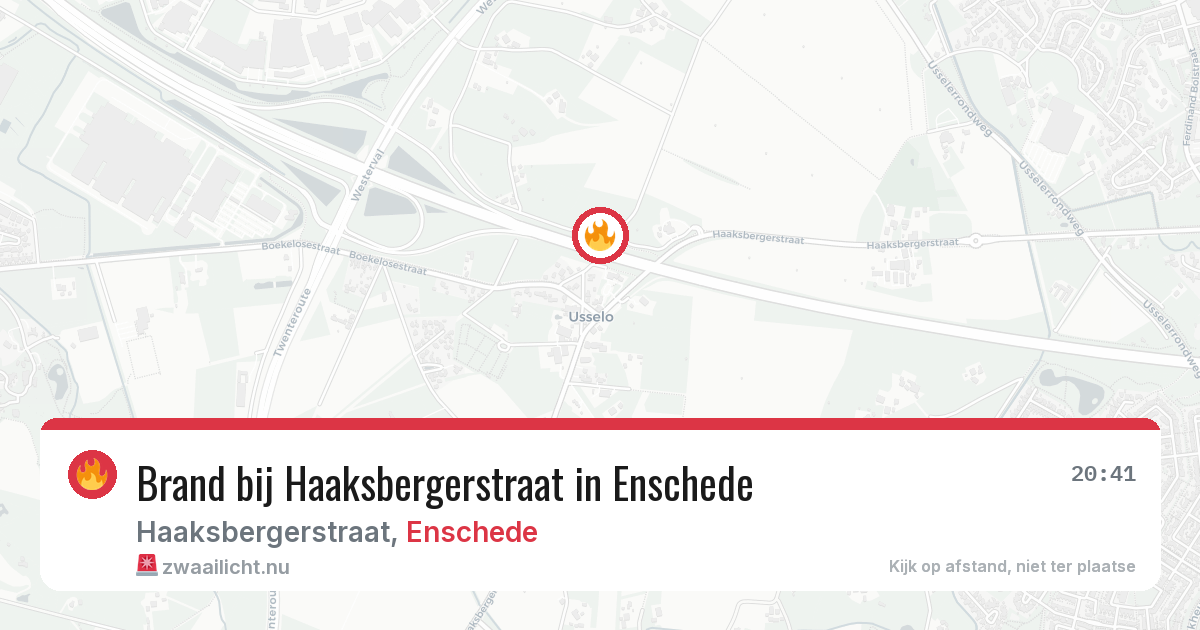 Brand bij Haaksbergerstraat in Enschede — 25 mei 2026