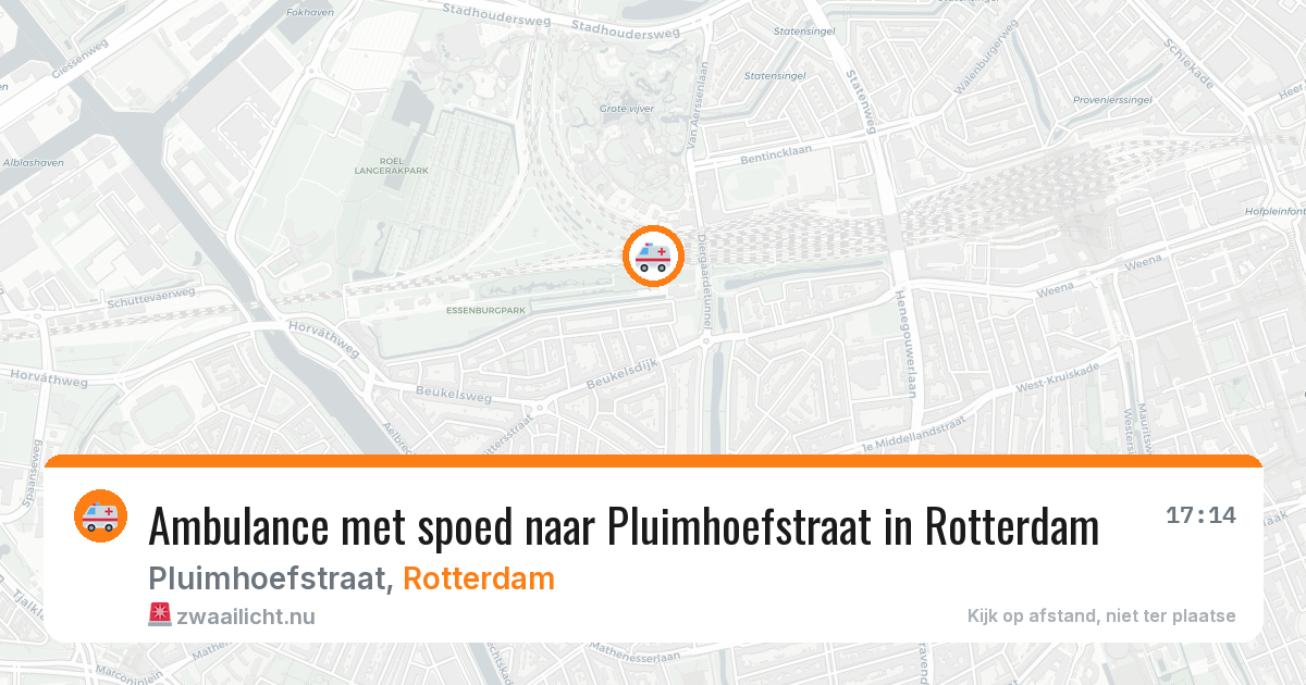 Ambulance met spoed naar Pluimhoefstraat in Rotterdam — 22 jul 2026
