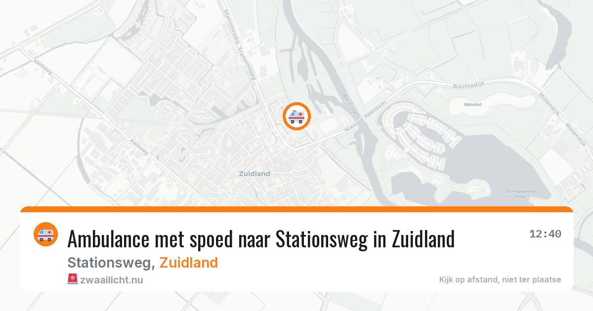 Ambulance met spoed naar Stationsweg in Zuidland — 12 jul 2026