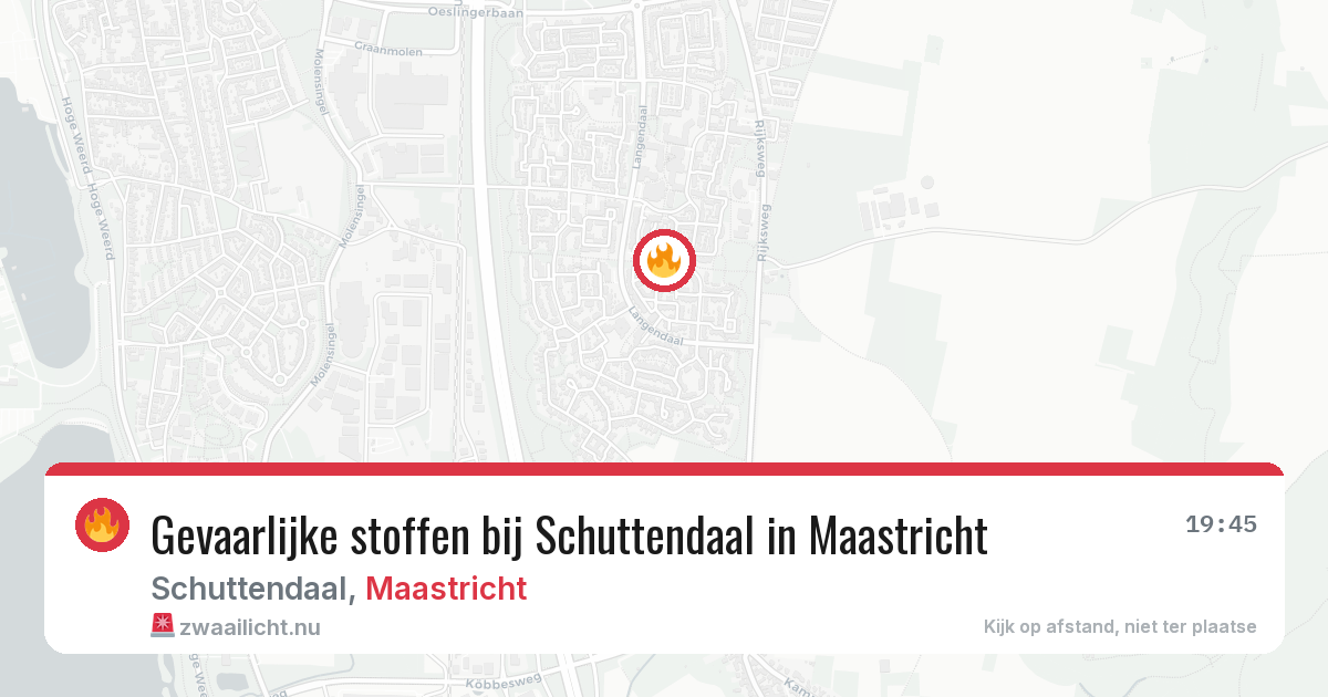 Gevaarlijke stoffen bij Schuttendaal in Maastricht — 11 apr 2026