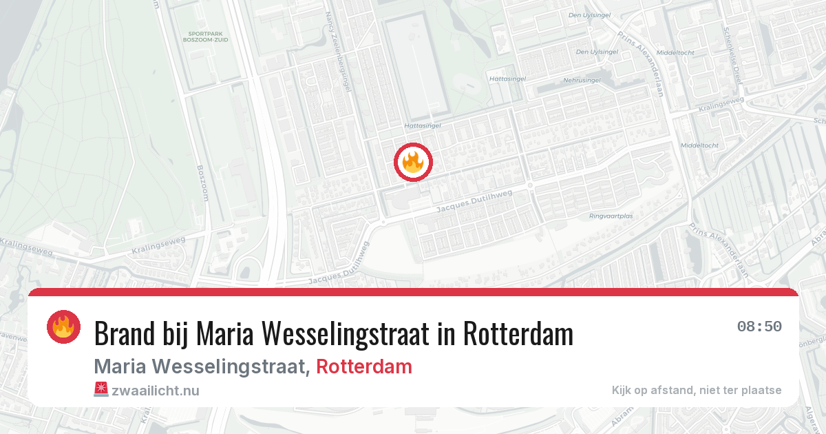 Brand bij Maria Wesselingstraat in Rotterdam — 30 mei 2026