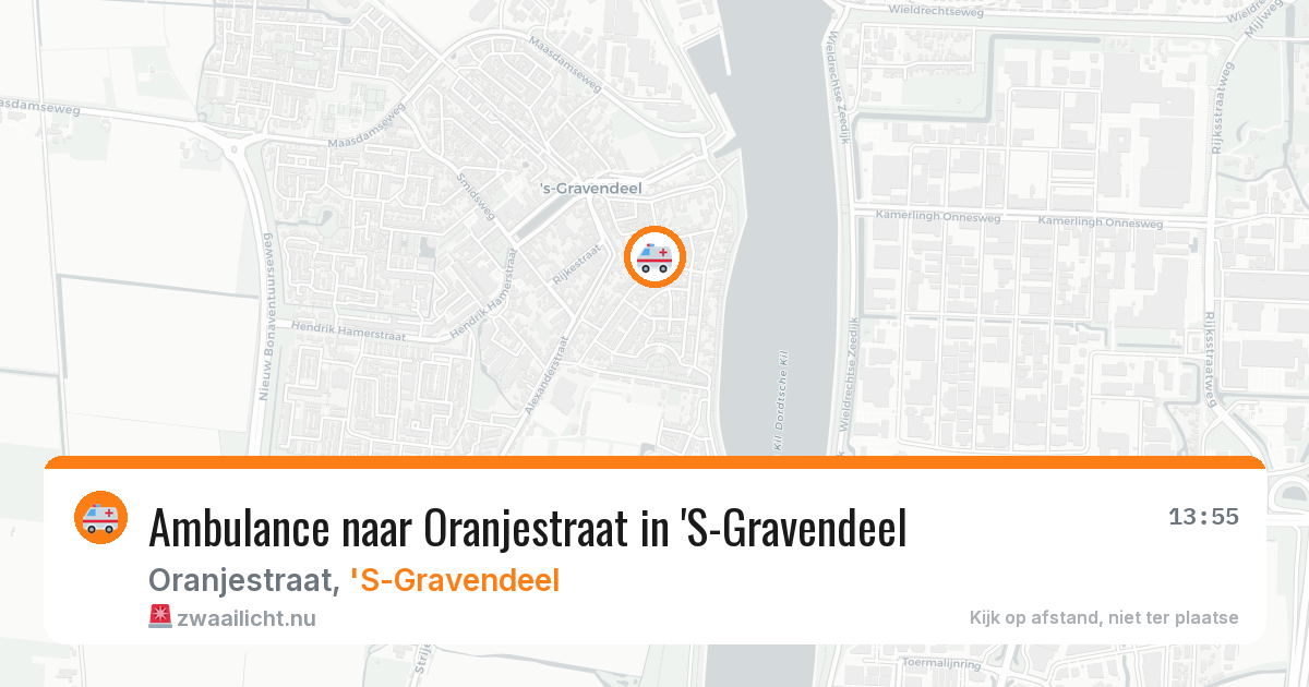 Ambulance naar Oranjestraat in 'S-Gravendeel — 13 jul 2026