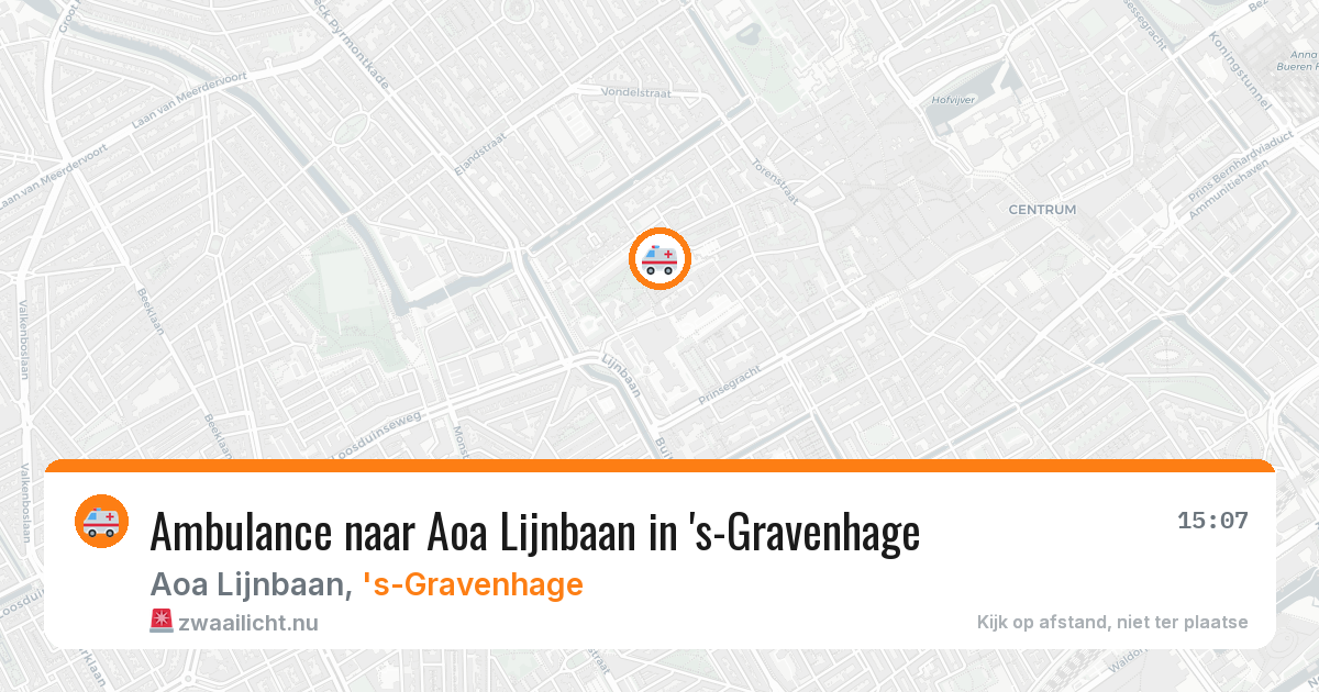 Ambulance naar Aoa Lijnbaan in 's-Gravenhage — 30 jan 2026