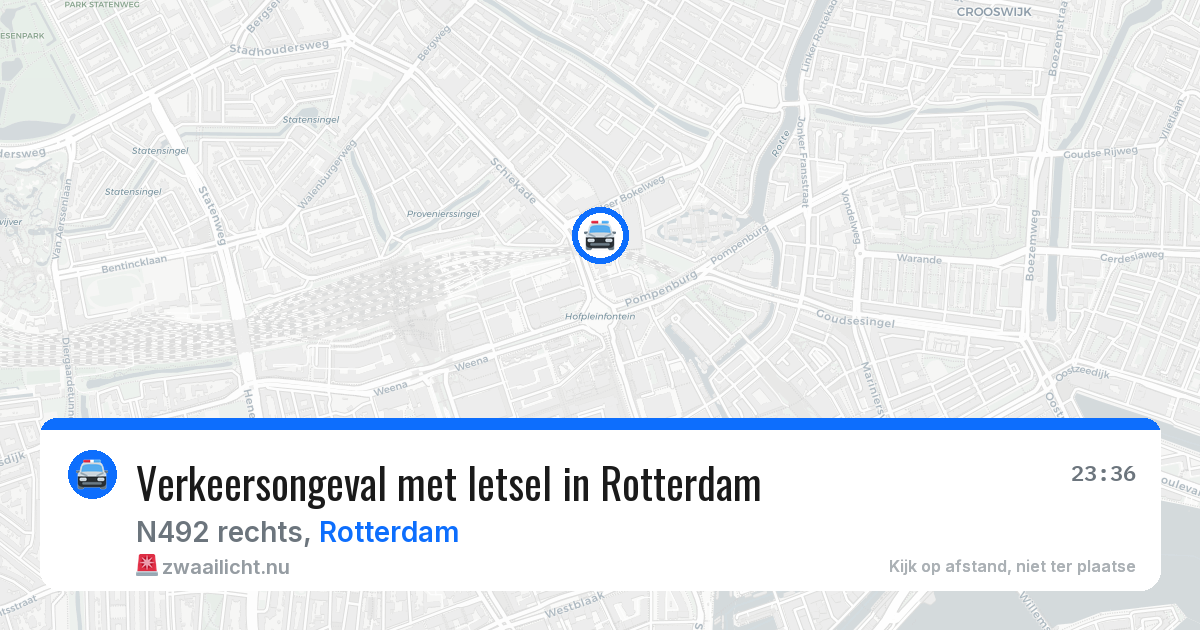 Verkeersongeval met letsel in Rotterdam — 16 jul 2026