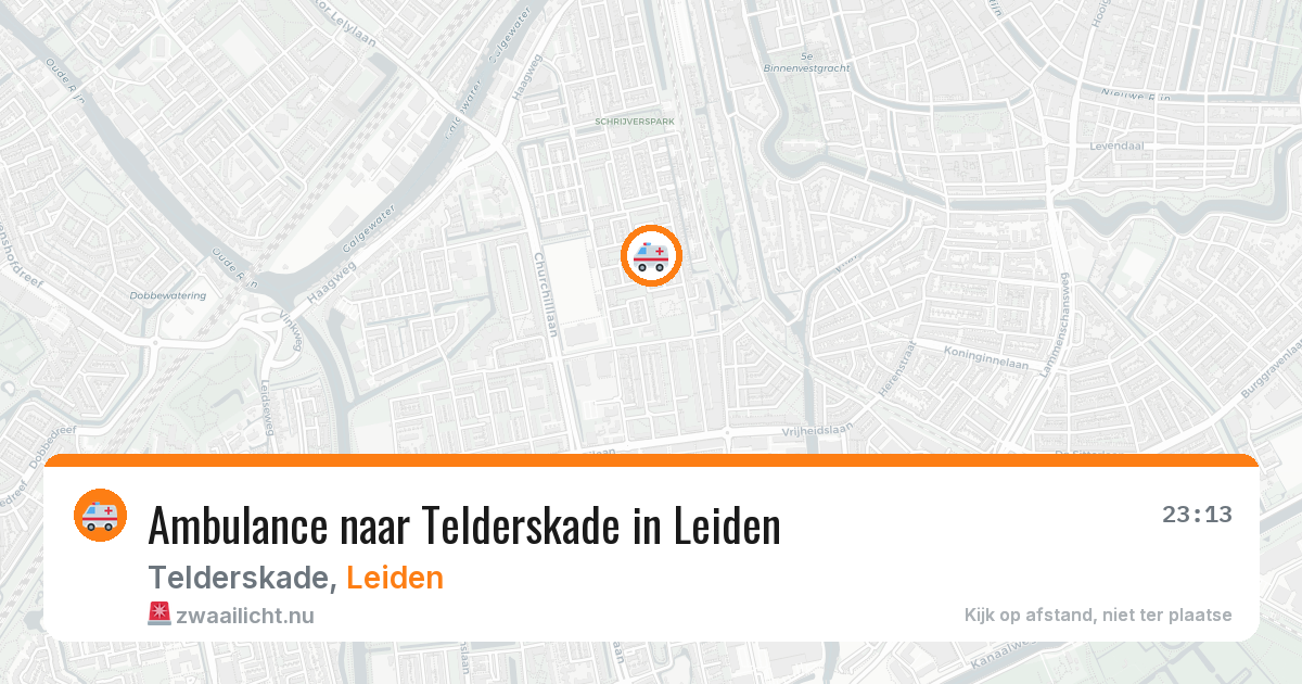 Ambulance naar Telderskade in Leiden — 13 jul 2026