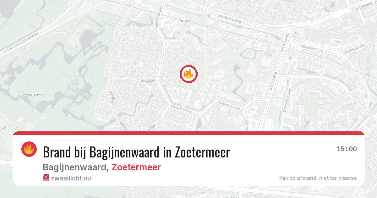 Brand bij Bagijnenwaard in Zoetermeer — 10 jul 2026