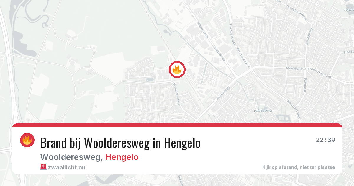 Brand bij Woolderesweg in Hengelo — 3 jun 2026