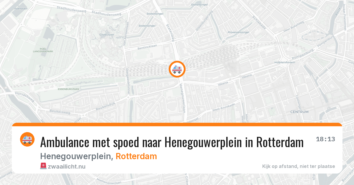 Ambulance met spoed naar Henegouwerplein in Rotterdam — 29 mei 2026