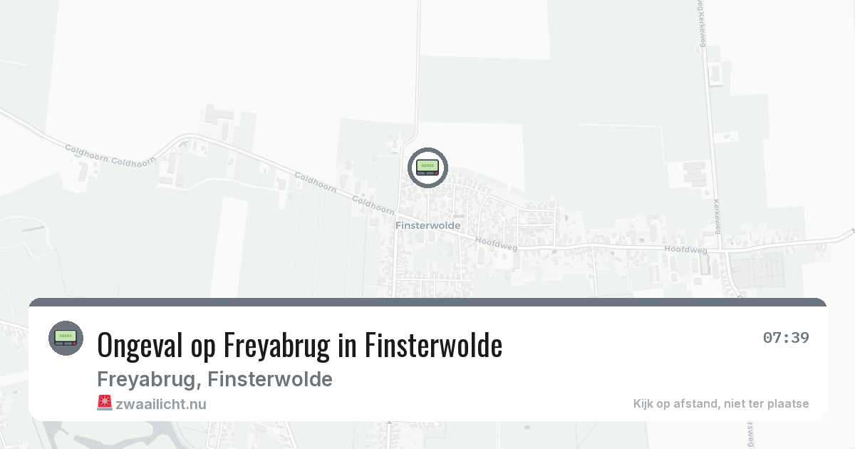 Ongeval op Freyabrug in Finsterwolde — 13 feb 2026