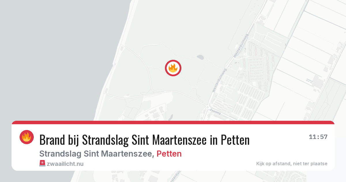 Brand bij Strandslag Sint Maartenszee in Petten — 25 mei 2026