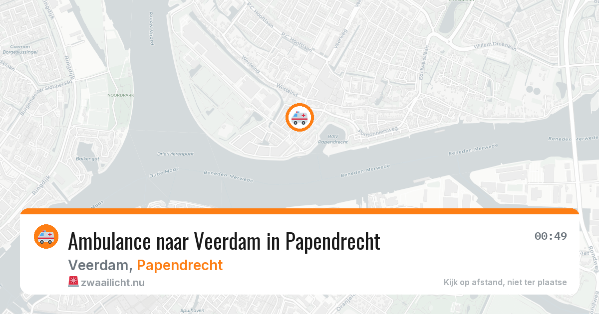 Ambulance naar Veerdam in Papendrecht — 26 jul 2026
