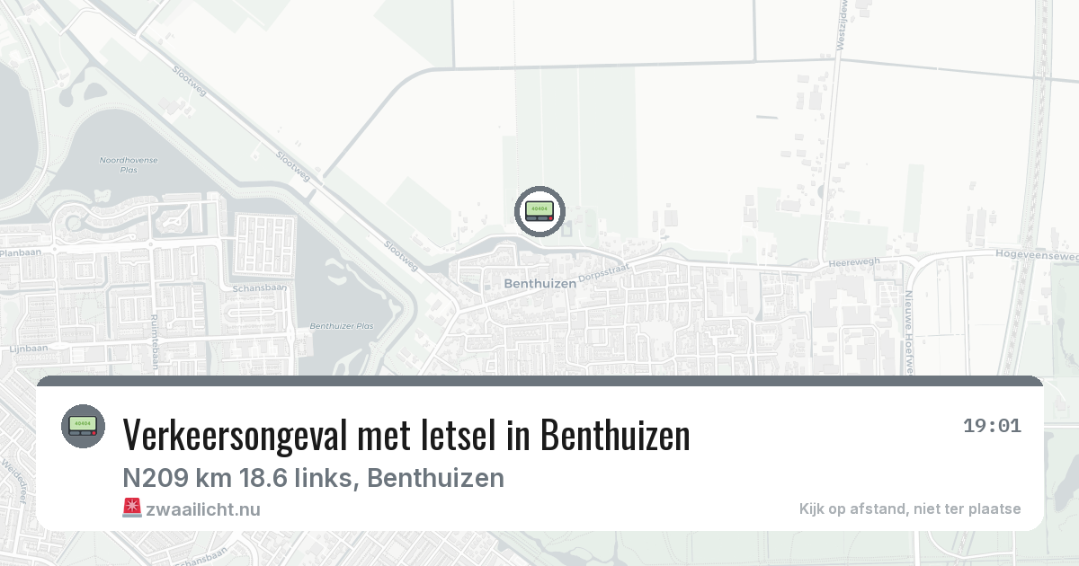 Verkeersongeval met letsel in Benthuizen — 7 mrt 2026