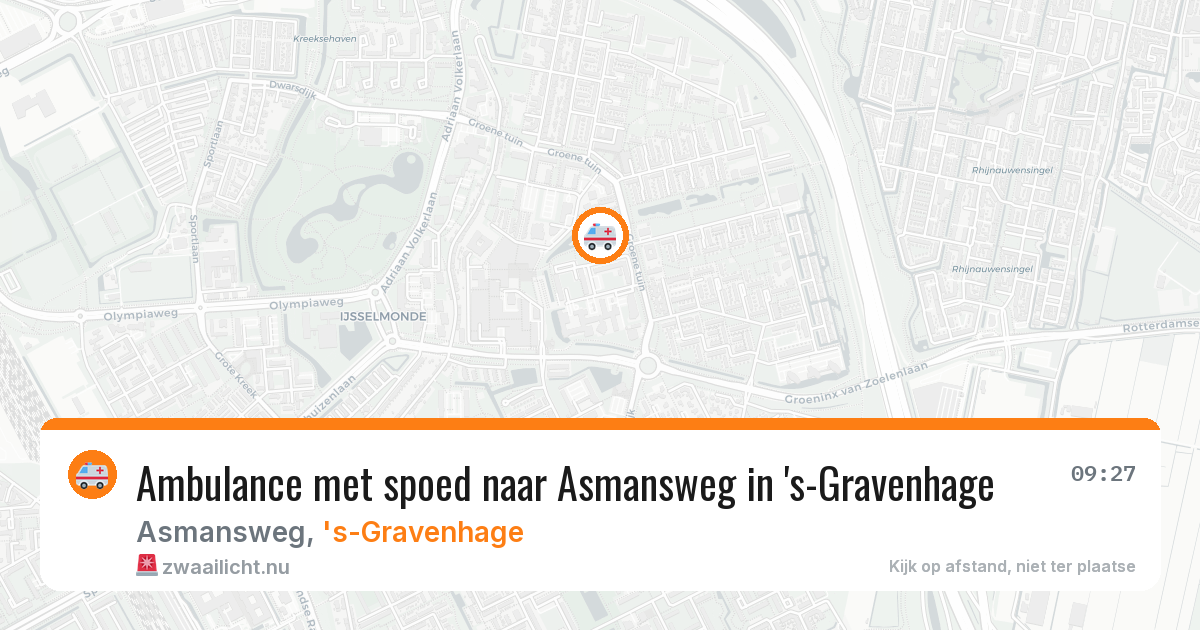 Ambulance met spoed naar Asmansweg in 's-Gravenhage — 27 jan 2026