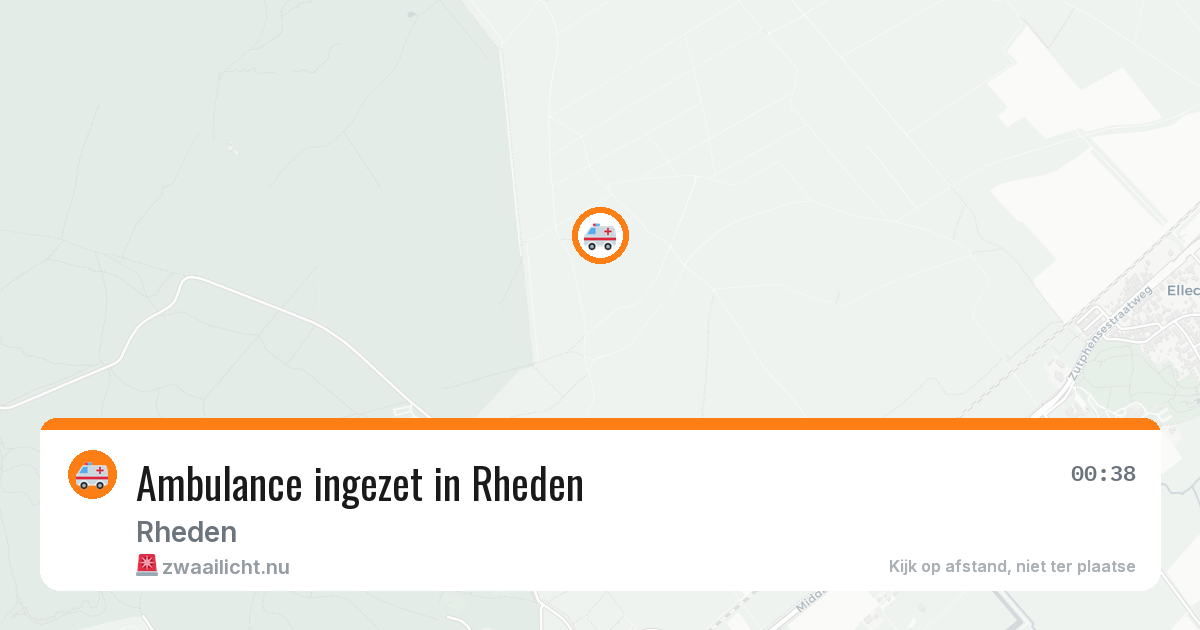 Ambulance ingezet in Rheden — 11 jul 2026