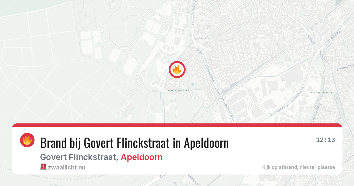 Brand bij Govert Flinckstraat in Apeldoorn — 25 jul 2026
