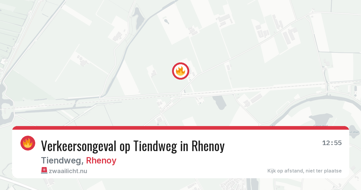 Verkeersongeval op Tiendweg in Rhenoy — 4 jul 2026