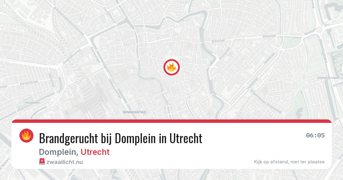 Brandgerucht bij Domplein in Utrecht — 12 mrt 2026