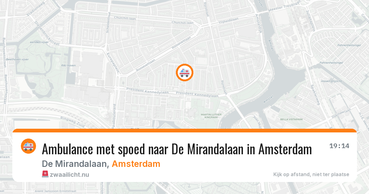 Ambulance met spoed naar De Mirandalaan in Amsterdam — 4 jun 2026