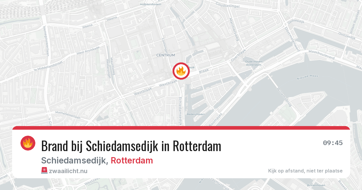 Brand bij Schiedamsedijk in Rotterdam — 30 mei 2026