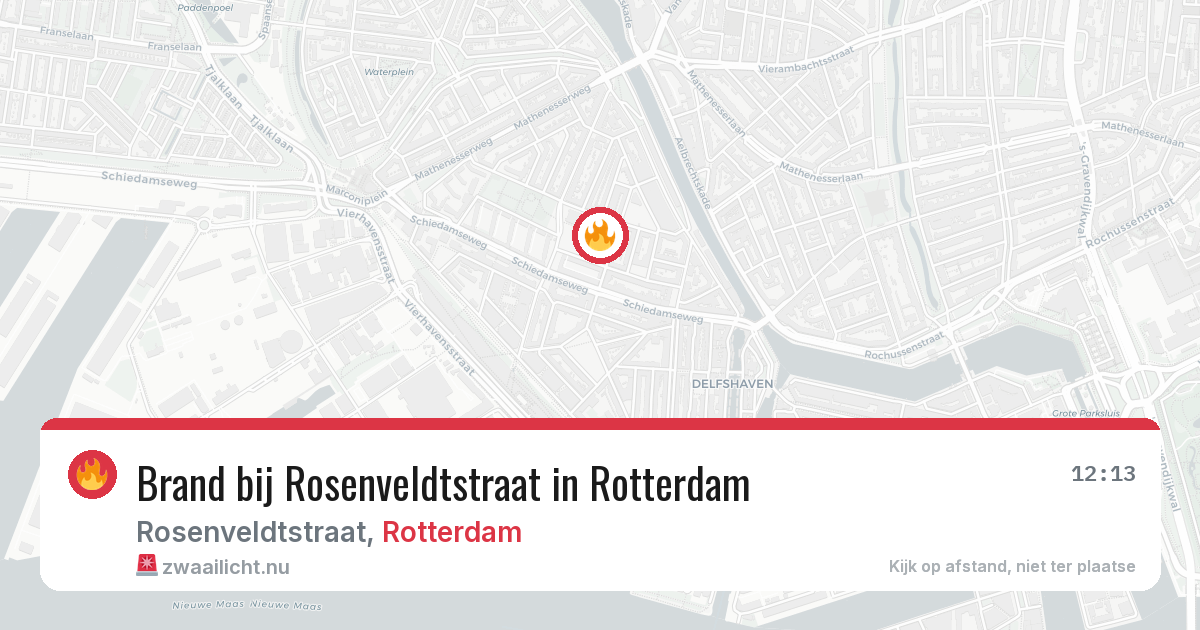 Brand bij Rosenveldtstraat in Rotterdam — 21 mrt 2026