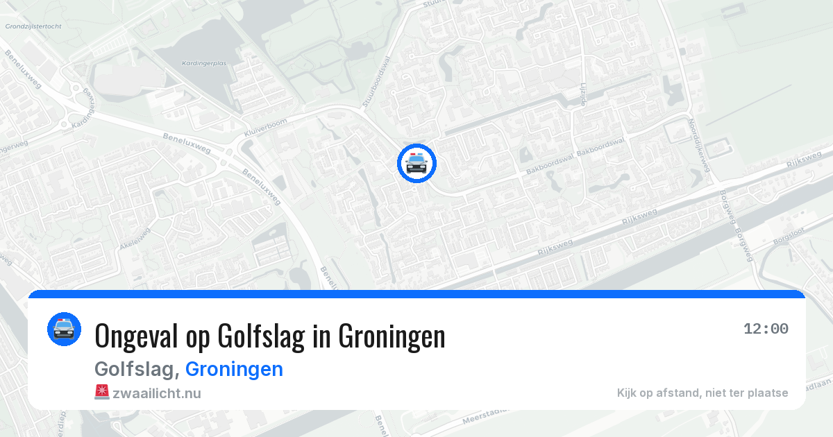 Ongeval op Golfslag in Groningen — 16 apr 2026