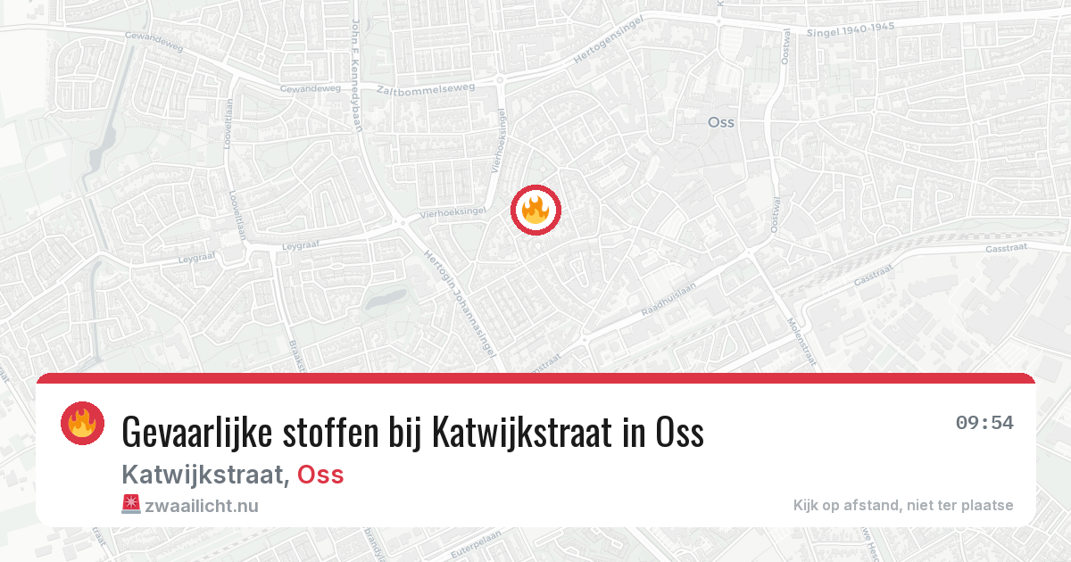 Gevaarlijke stoffen bij Katwijkstraat in Oss — 24 jul 2026