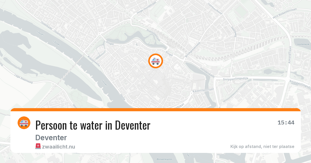 Persoon te water in Deventer — 10 apr 2026