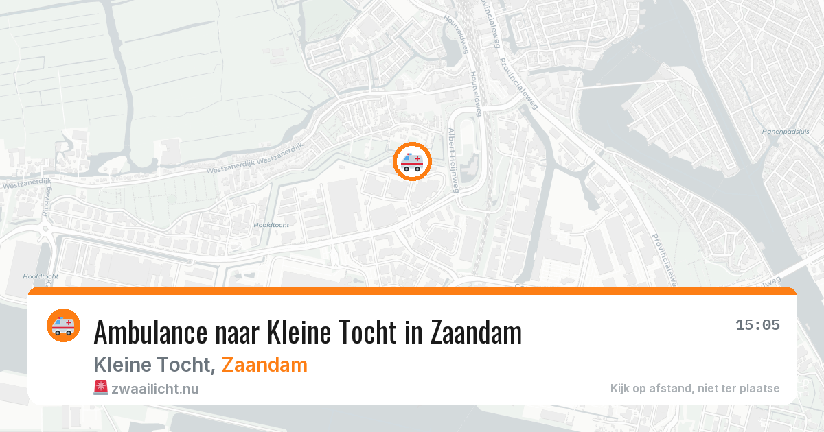 Ambulance naar Kleine Tocht in Zaandam — 13 jul 2026