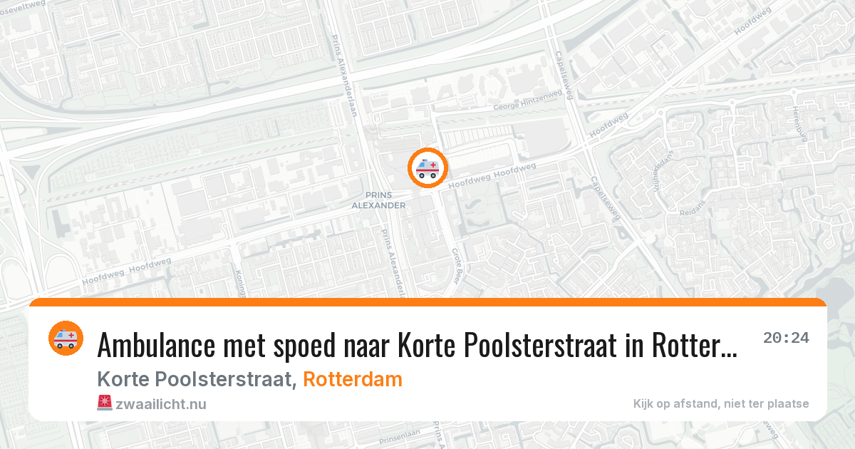 Ambulance met spoed naar Korte Poolsterstraat in Rotterdam — 7 mei 2026