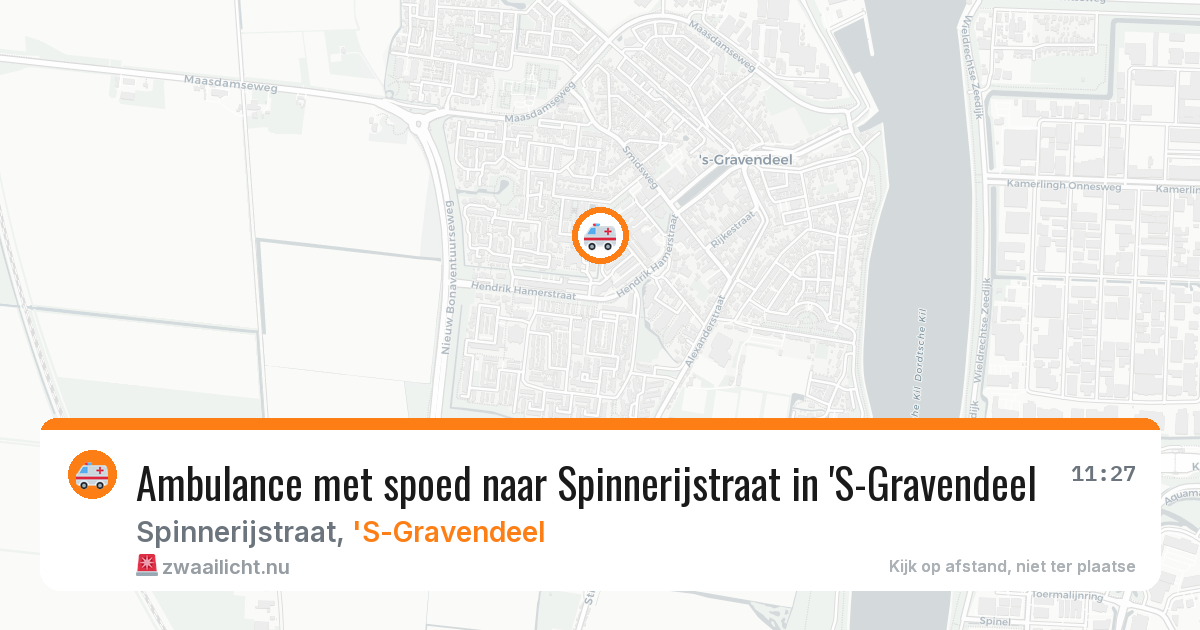 Ambulance met spoed naar Spinnerijstraat in 'S-Gravendeel — 21 jul 2026