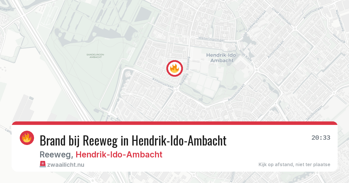 Brand bij Reeweg in Hendrik-Ido-Ambacht — 14 jul 2026
