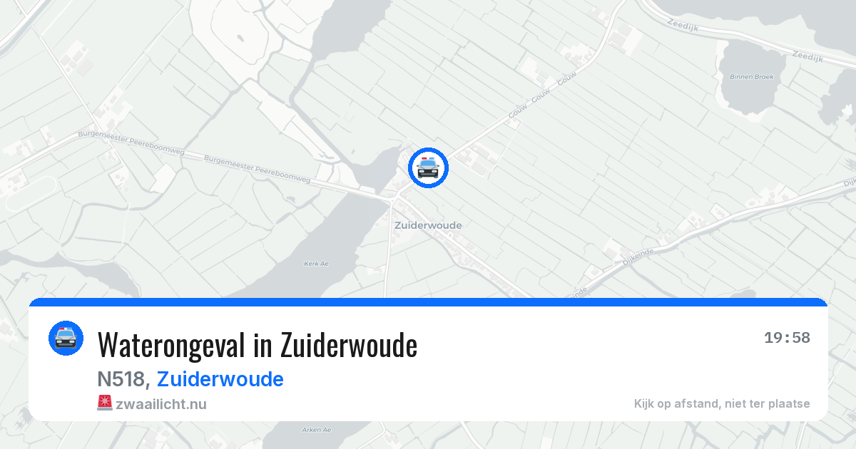 Waterongeval in Zuiderwoude — 7 jun 2026
