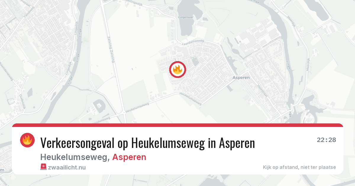 Verkeersongeval op Heukelumseweg in Asperen — 15 mei 2026