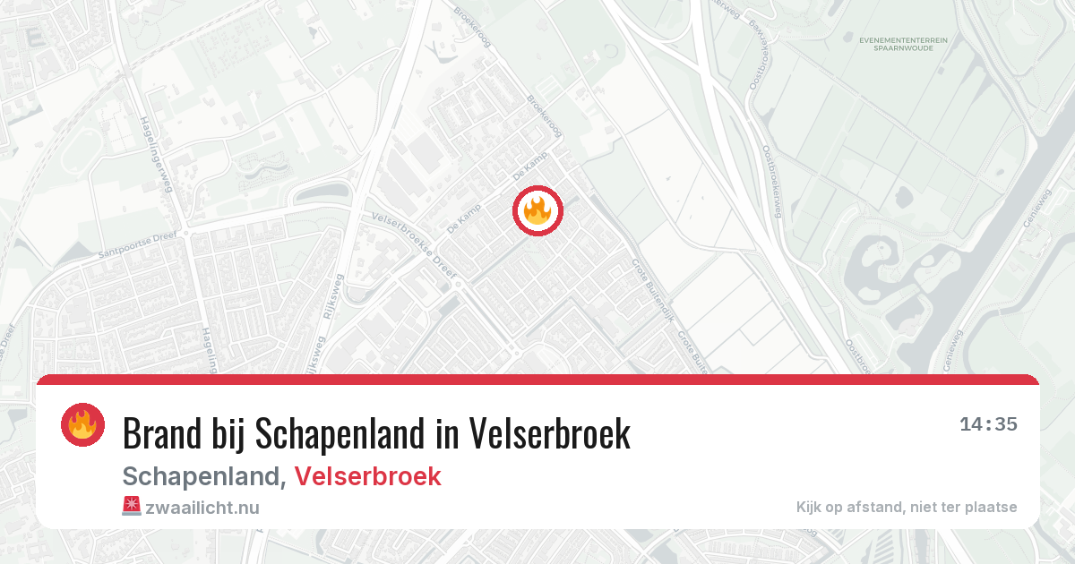 Brand bij Schapenland in Velserbroek — 26 mrt 2026