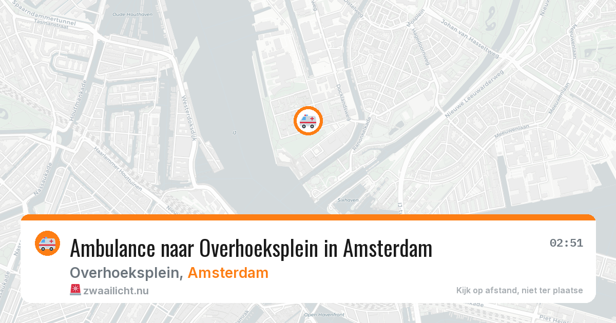 Ambulance naar Overhoeksplein in Amsterdam — 26 jul 2026