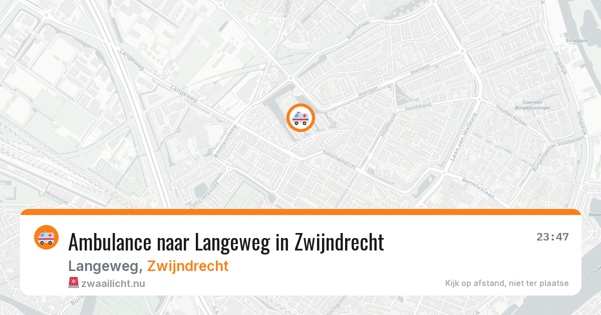 Ambulance naar Langeweg in Zwijndrecht — 21 mrt 2026