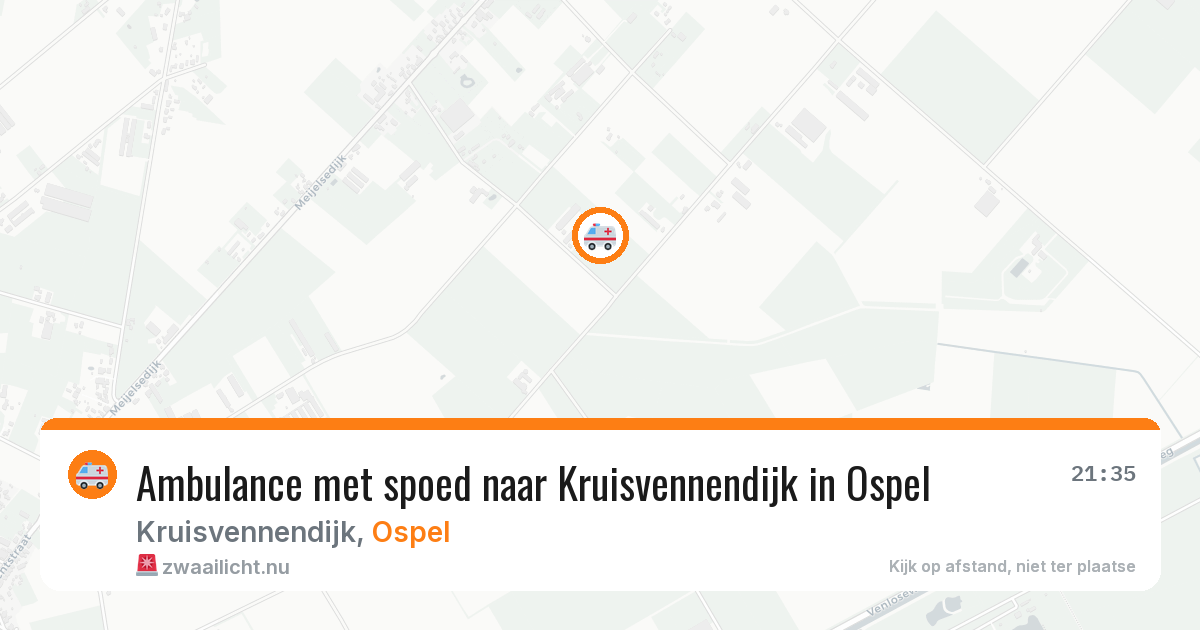 Ambulance met spoed naar Kruisvennendijk in Ospel — 23 jul 2026