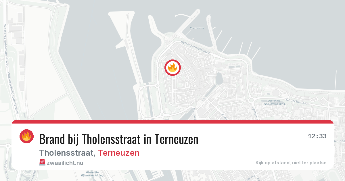 Brand bij Tholensstraat in Terneuzen — 9 jul 2026