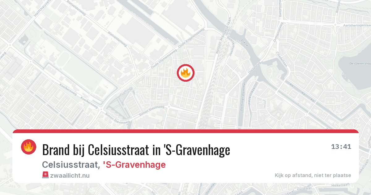 Brand bij Celsiusstraat in 'S-Gravenhage — 21 mrt 2026