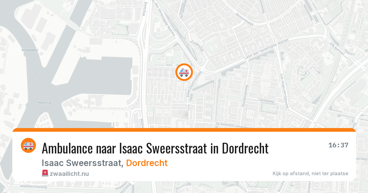 Ambulance naar Isaac Sweersstraat in Dordrecht — 4 jun 2026
