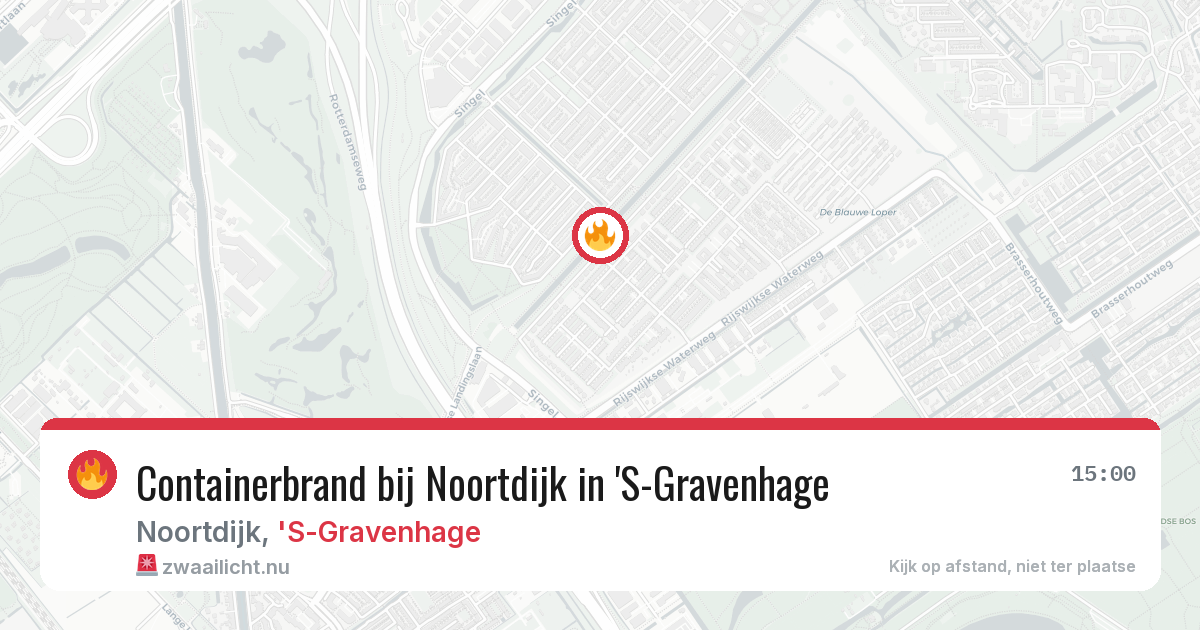 Containerbrand bij Noortdijk in 'S-Gravenhage — 3 jun 2026