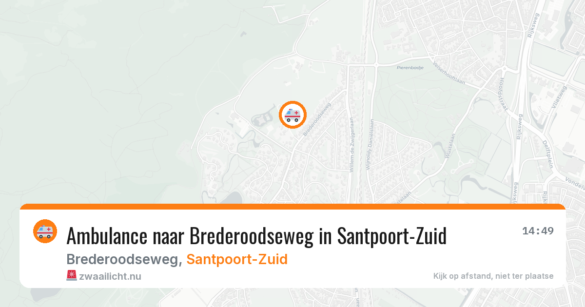 Ambulance naar Brederoodseweg in Santpoort-Zuid — 21 jul 2026