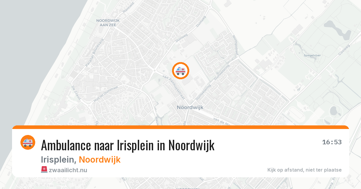 Ambulance naar Irisplein in Noordwijk — 22 mei 2026