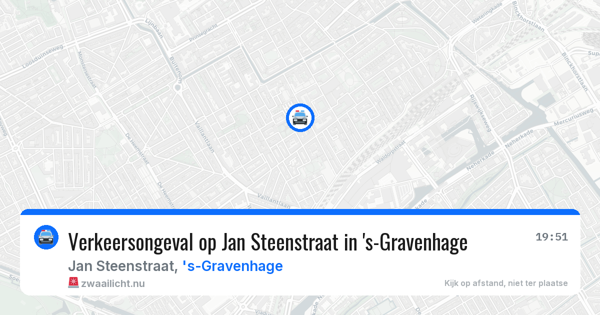 Verkeersongeval op Jan Steenstraat in 's-Gravenhage — 10 apr 2026