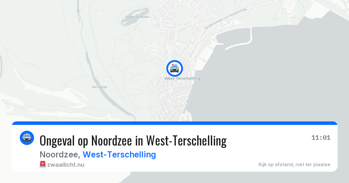 Ongeval op Noordzee in West-Terschelling — 17 jun 2026
