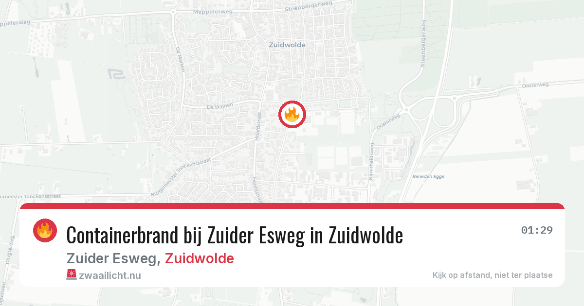 Containerbrand bij Zuider Esweg in Zuidwolde — 8 mei 2026