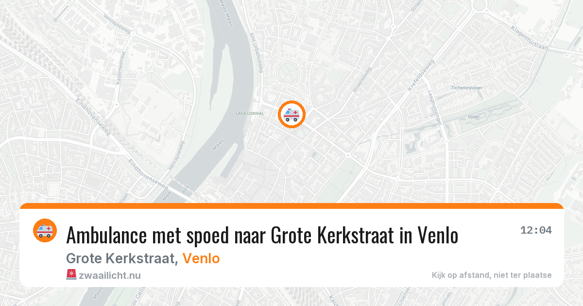 Ambulance met spoed naar Grote Kerkstraat in Venlo — 5 jul 2026