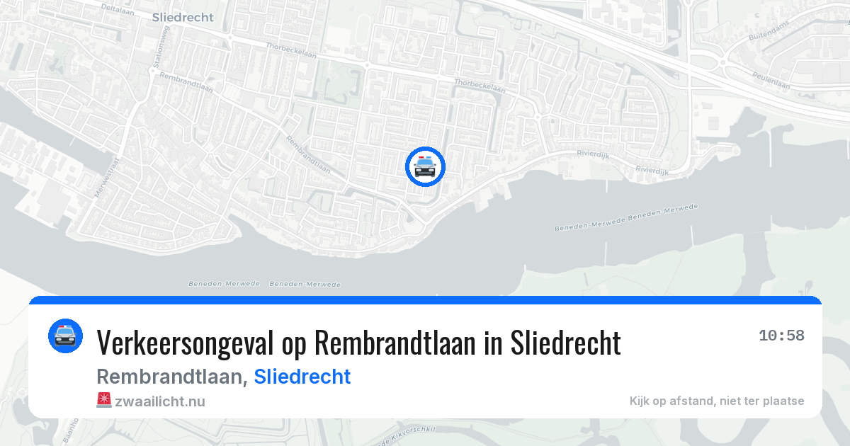 Verkeersongeval op Rembrandtlaan in Sliedrecht — 31 mrt 2026